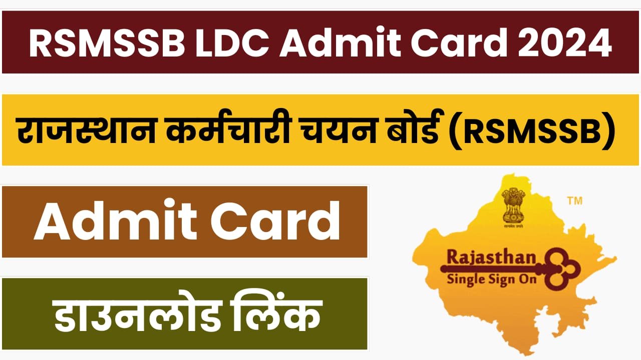 RSMSSB LDC Admit Card 2024
