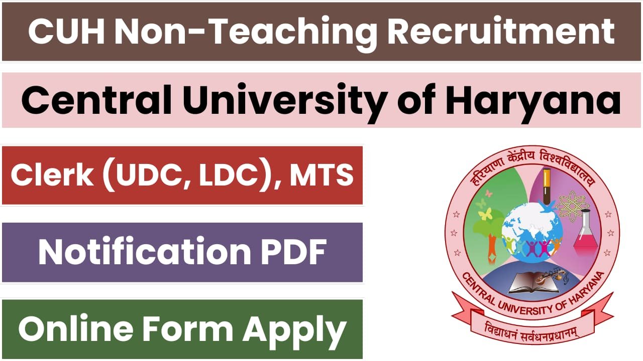 CUH Haryana Non-Teaching Recruitment 2024