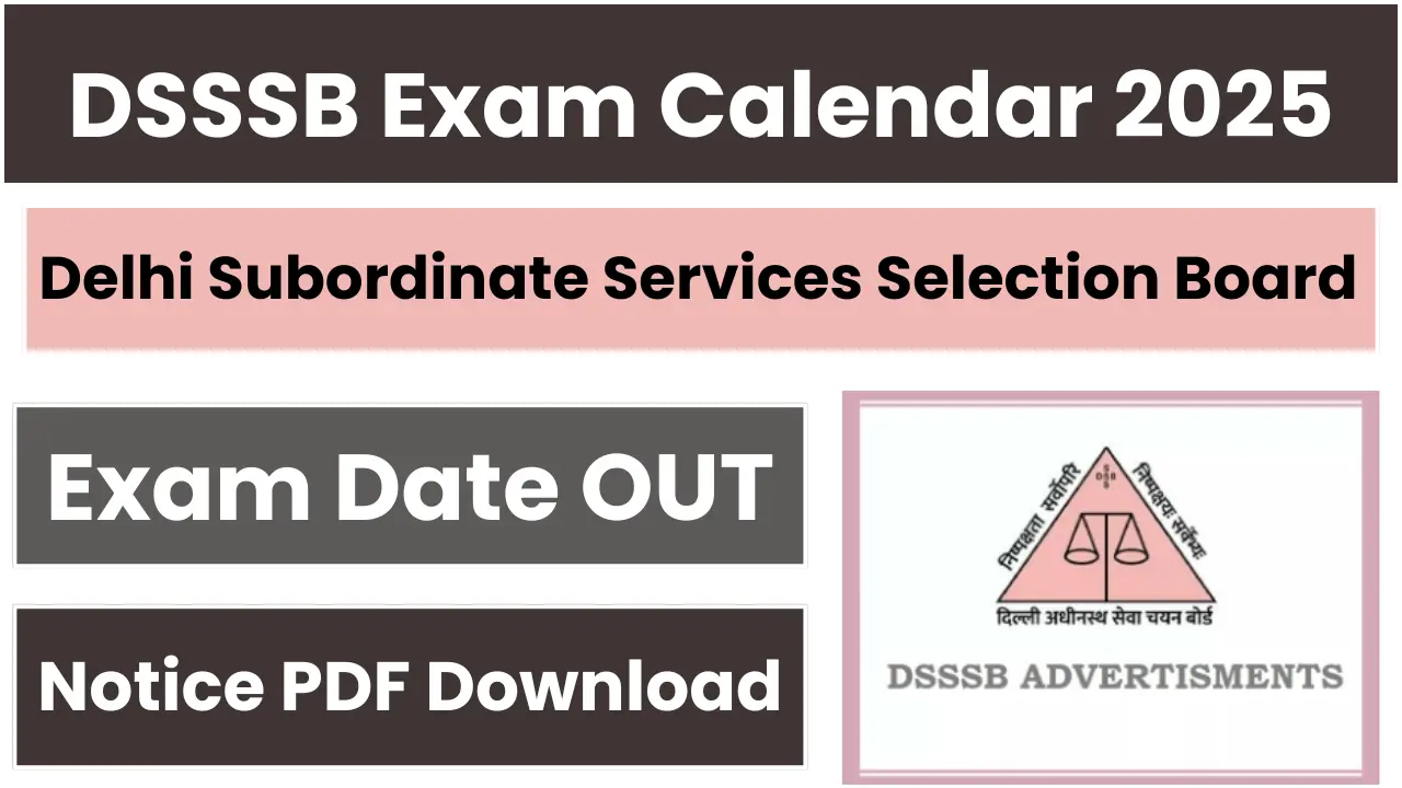 DSSS Exam Calendar 2025